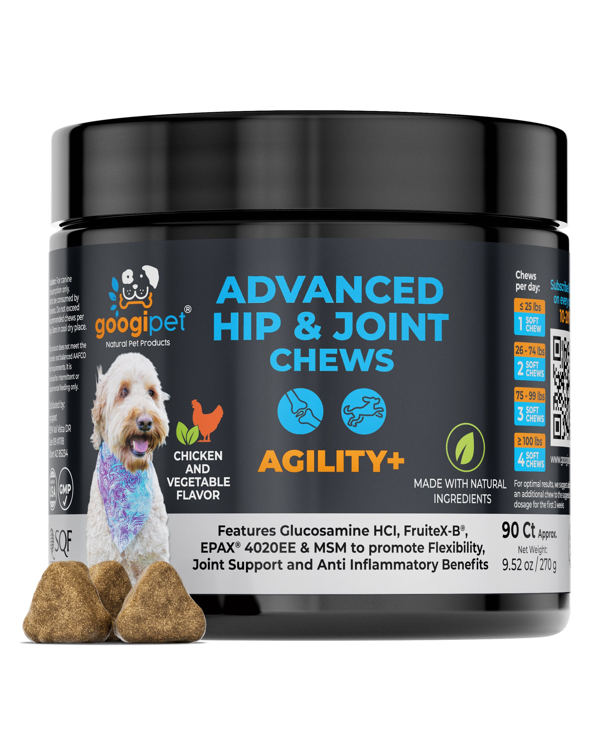 Agility+ Advanced Hip and Joint Chews for Dogs