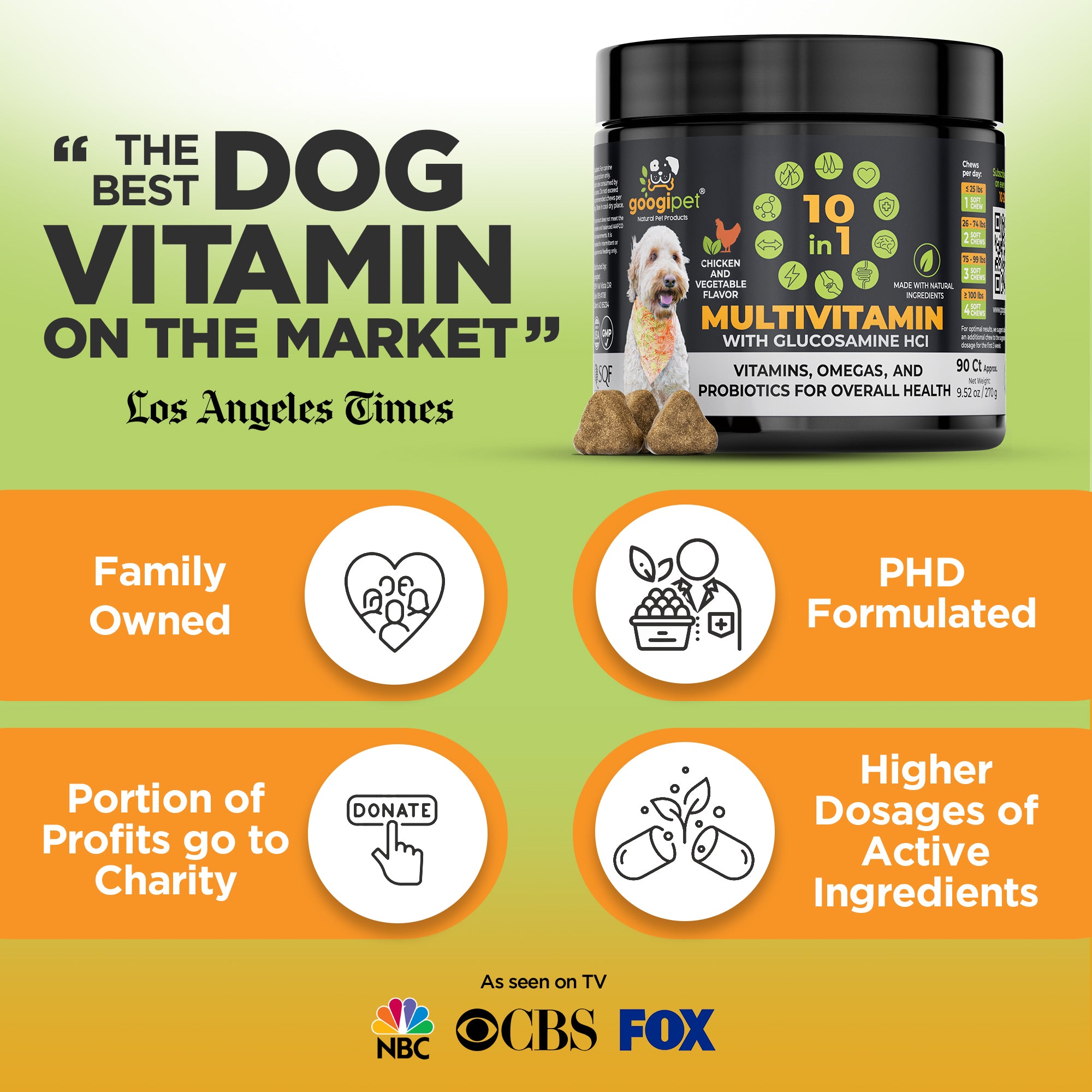 10 in 1 Multivitamin Chews for Dogs (Chicken Flavor)